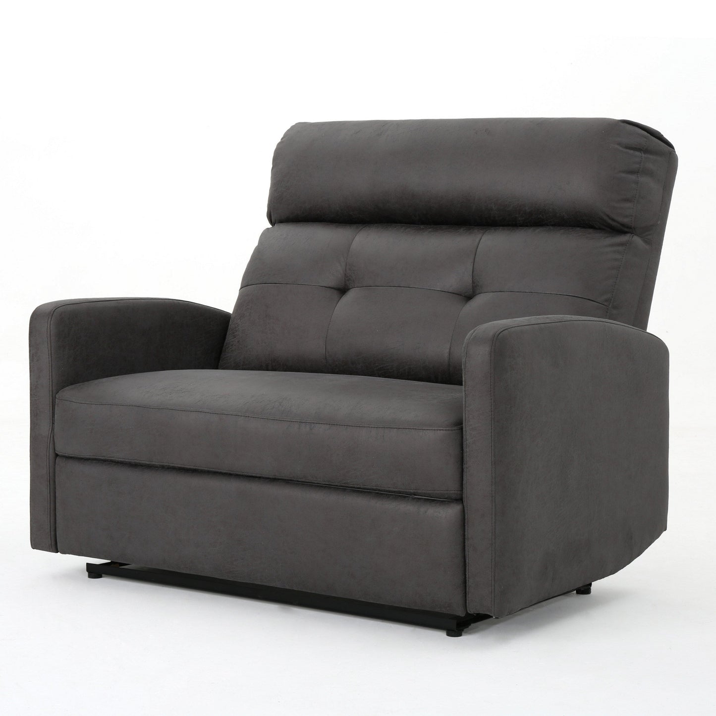 Fauteuil inclinable électrique, siège large et surdimensionné, capitonné en microfibre gris ardoise