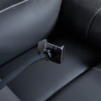 Fauteuil inclinable électrique, inclinable à 139°, massage et chauffage, moteur Okin, ports USB, support pour téléphone et poches latérales