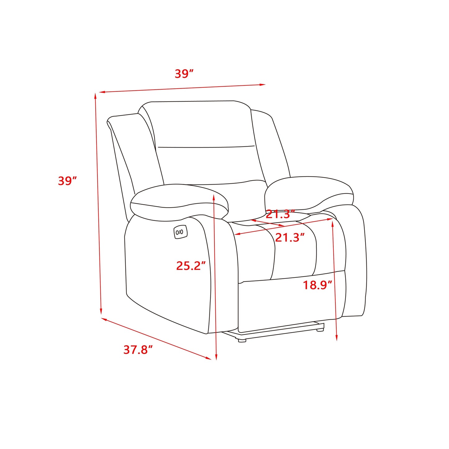 Fauteuil inclinable électrique