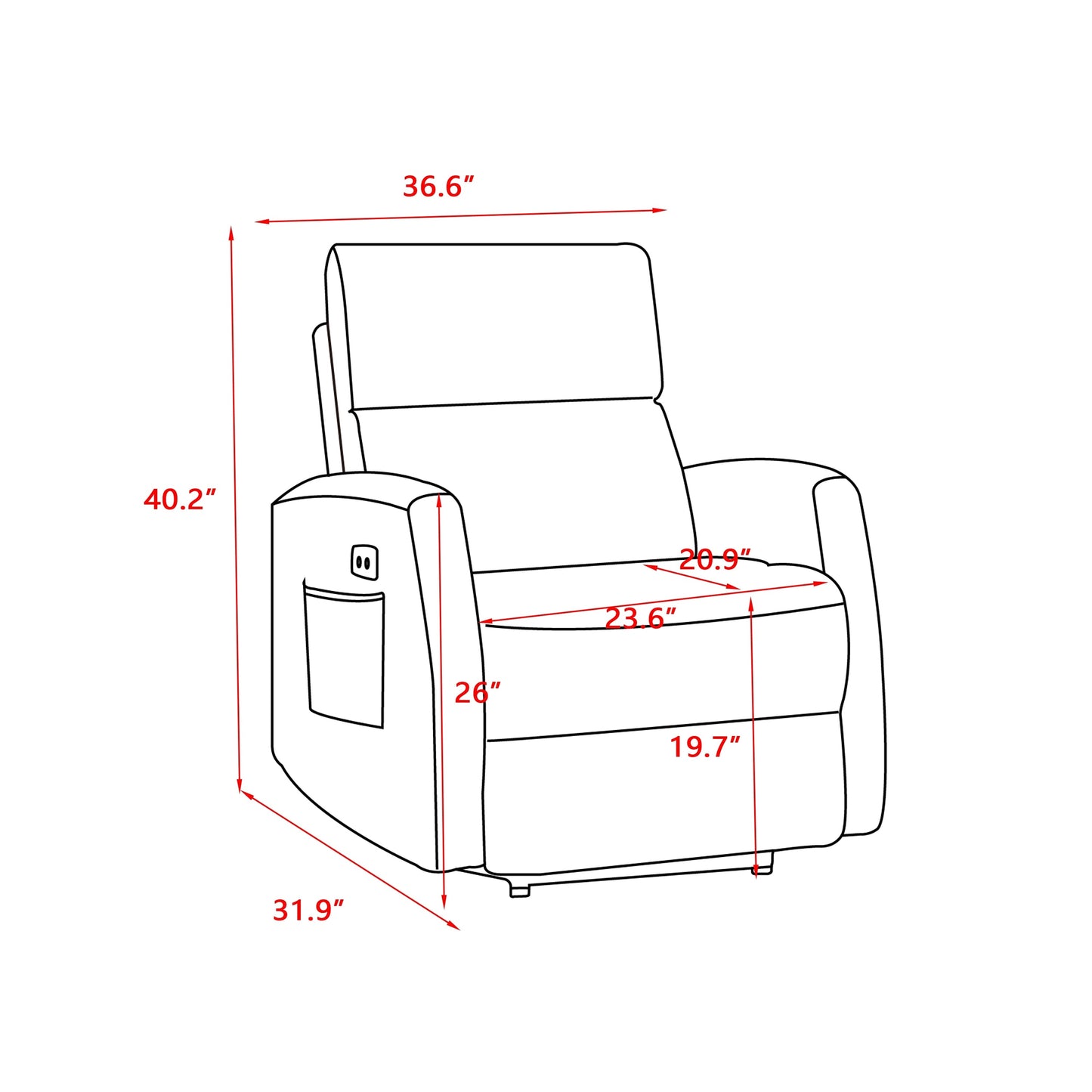 Fauteuil inclinable électrique
