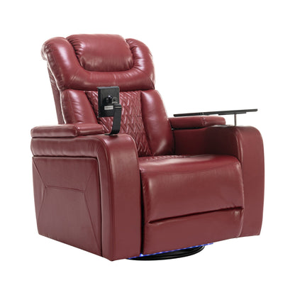 Fauteuil inclinable électrique individuel, fauteuil inclinable home cinéma avec tablette, support pour téléphone, porte-gobelet, port USB, rangement dissimulé pour les accoudoirs
