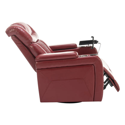 Fauteuil inclinable électrique individuel, fauteuil inclinable home cinéma avec tablette, support pour téléphone, porte-gobelet, port USB, rangement dissimulé pour les accoudoirs
