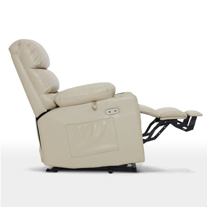 Fauteuil inclinable électrique avec massage par vibration et chaleur, similicuir, 158 kg