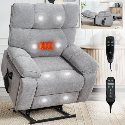 Fauteuils inclinables électriques à télécommande avec porte-gobelets dissimulés et massage par la chaleur