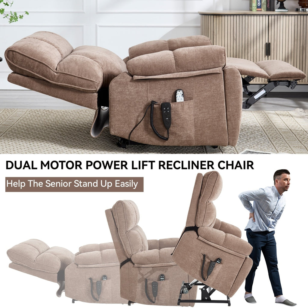 Fauteuils inclinables électriques à télécommande avec porte-gobelets dissimulés et massage par la chaleur
