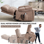 Fauteuils inclinables électriques à télécommande avec porte-gobelets dissimulés et massage par la chaleur