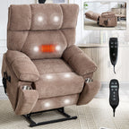 Fauteuils inclinables électriques à télécommande avec porte-gobelets dissimulés et massage par la chaleur