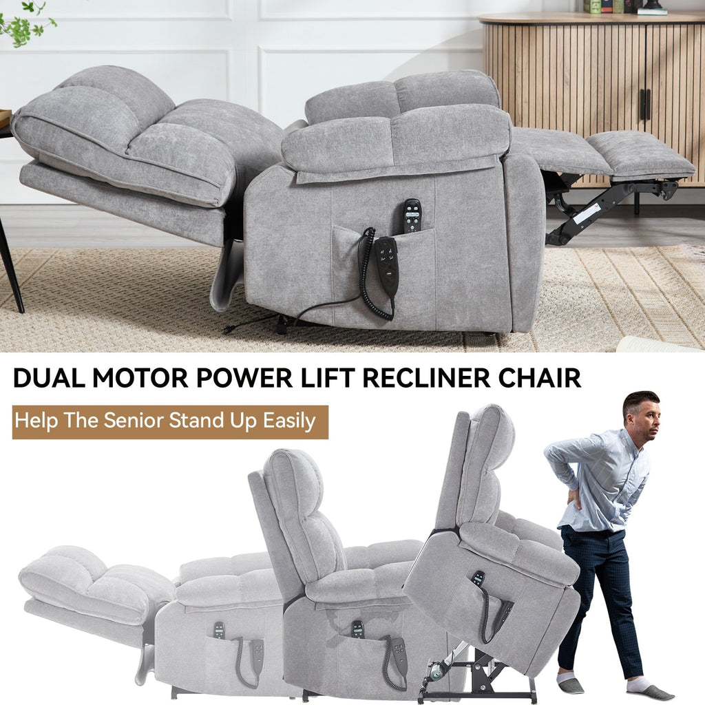 Fauteuils inclinables électriques à télécommande avec porte-gobelets dissimulés et massage par la chaleur