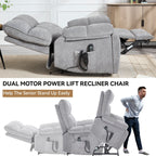 Fauteuils inclinables électriques à télécommande avec porte-gobelets dissimulés et massage par la chaleur