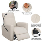 Fauteuil inclinable pivotant et électrique pour chambre d'enfant, fauteuil à bascule pivotant avec ports USB