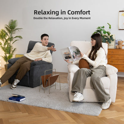 Fauteuil inclinable pivotant électrique avec port USB/Type-C, pivotant à 270°