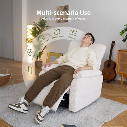 Fauteuil inclinable pivotant électrique avec port USB/Type-C, pivotant à 270°
