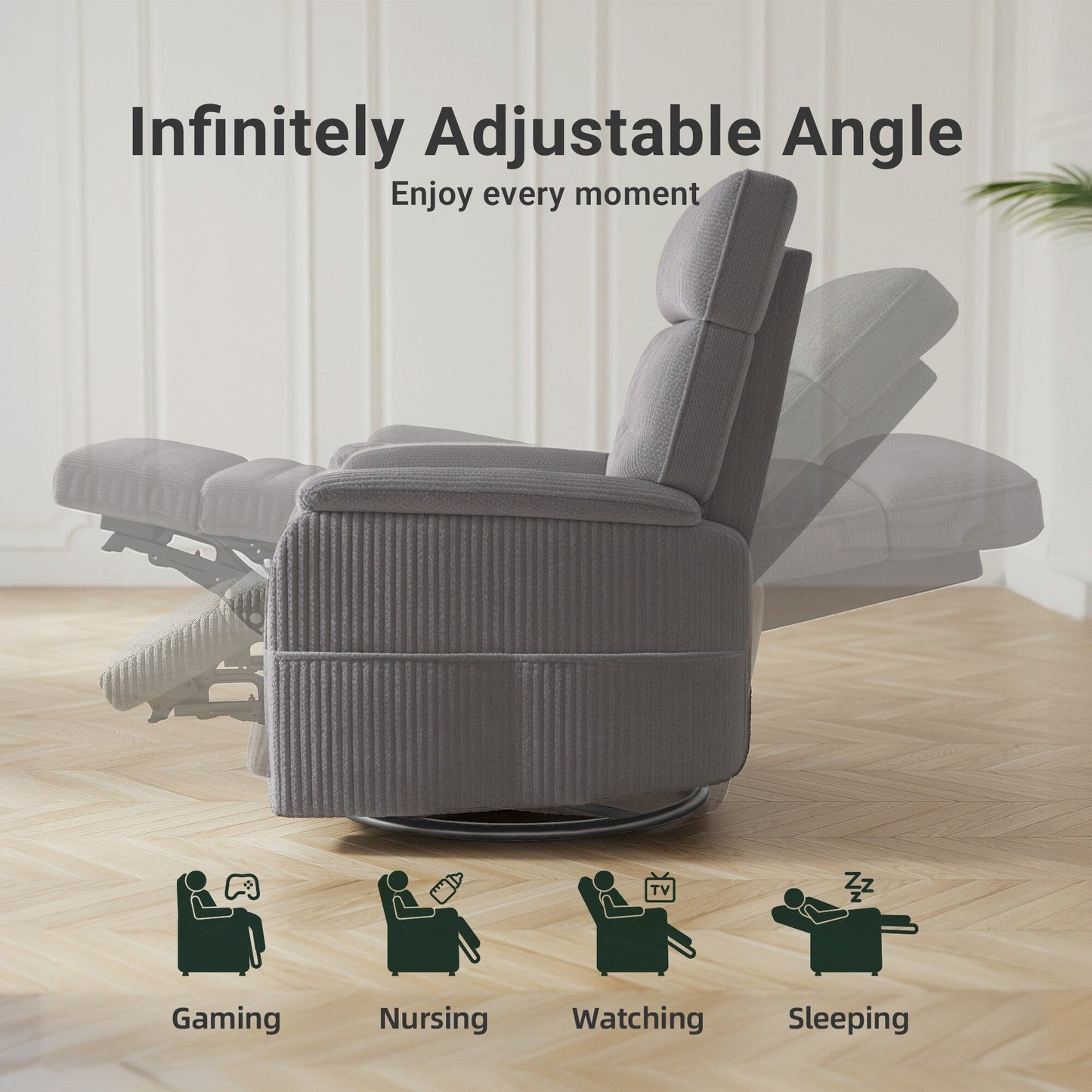 Fauteuil inclinable pivotant et électrique