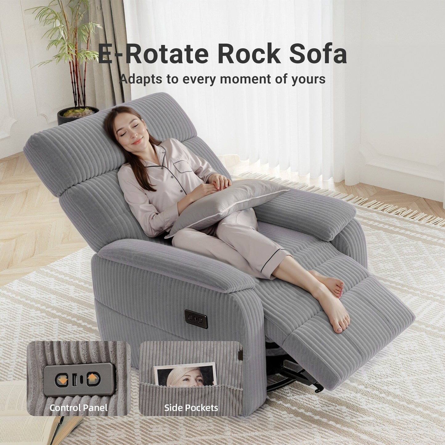 Fauteuil inclinable pivotant et électrique