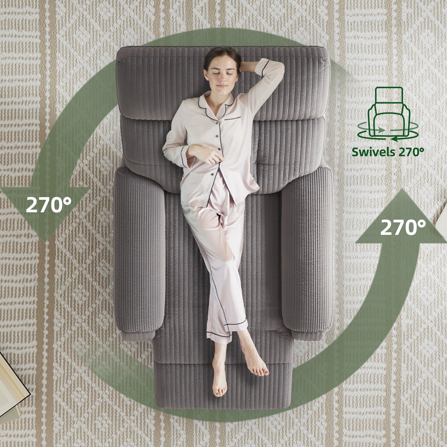 Fauteuil inclinable pivotant et électrique