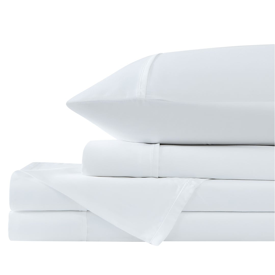 Ensemble de draps de lit 4 pièces de luxe haut de gamme 100 % viscose de bambou, 21 pouces, avec poche extra profonde