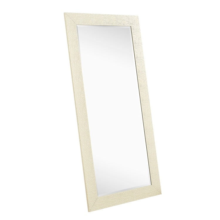 Miroir vertical pleine longueur à motif mosaïque haut de gamme - Miroir d'habillage complet sur pied, incliné ou autoportant