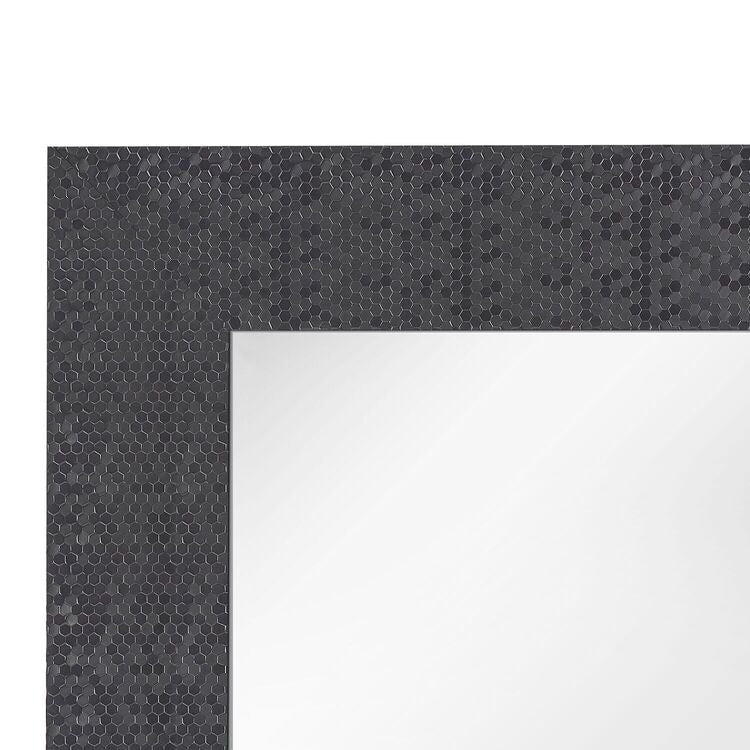 Miroir vertical pleine longueur à motif mosaïque haut de gamme - Miroir d'habillage complet sur pied, incliné ou autoportant