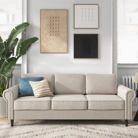 Priage par ZINUS Canapé Madison rembourré beige avoine