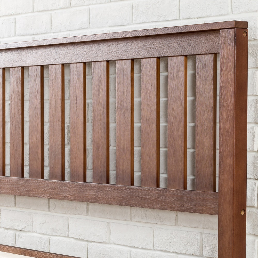 Lit plateforme en bois massif expresso antique Priage par Zinus