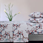 Parure de draps à poches extra profondes en flanelle de coton douce 170 g/m² imprimée