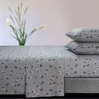 Parure de draps à poches extra profondes en flanelle de coton douce 170 g/m² imprimée