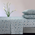 Parure de draps à poches extra profondes en flanelle de coton douce 170 g/m² imprimée