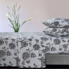 Parure de draps à poches extra profondes en flanelle de coton douce 170 g/m² imprimée