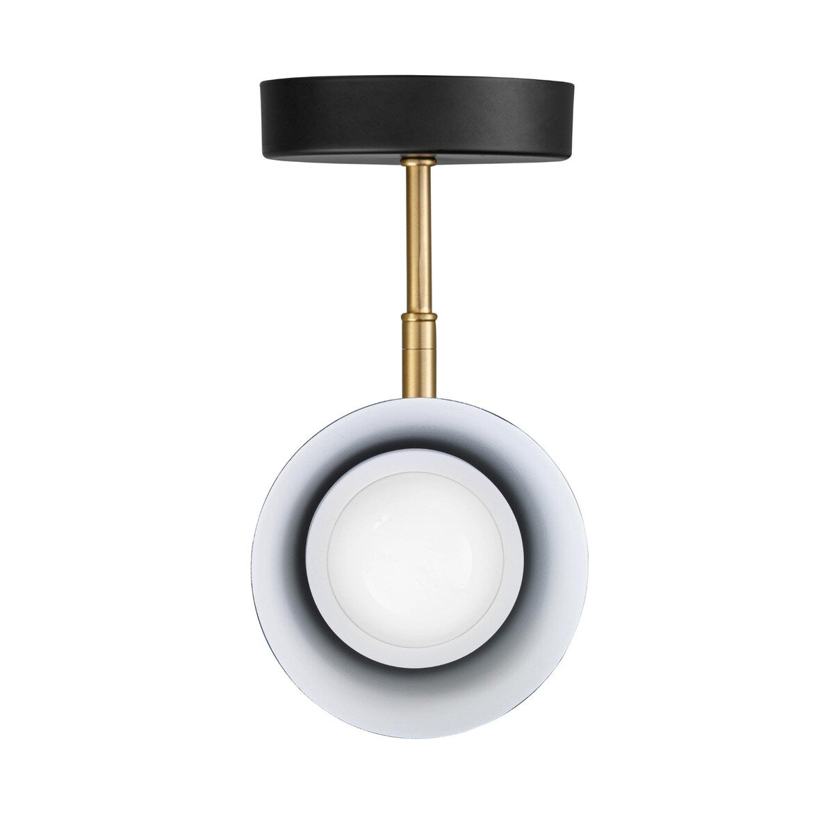 Applique murale LED Prominence Home à piles, lot de 2, noir mat, avec touches dorées brossées