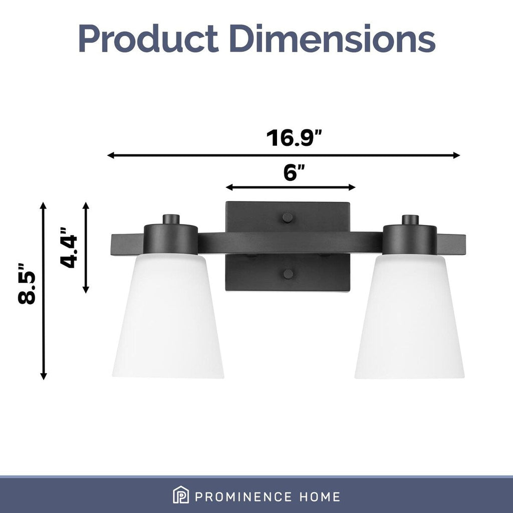 Prominence Home Fairendale, Applique de vanité, Noir mat - Noir mat