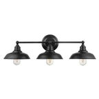 Prominence Home Lyndan, Luminaire d'intérieur pour meuble-lavabo et salle de bain, finitions noir mat et nickel brossé - 3 lumières