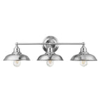 Prominence Home Lyndan, Luminaire d'intérieur pour meuble-lavabo et salle de bain, finitions noir mat et nickel brossé - 3 lumières