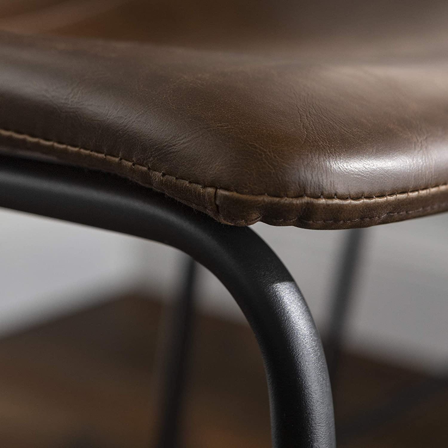 Tabourets de bar Bossin 18/26/30 pouces, tabourets de bar à hauteur de comptoir avec dossier, tabourets modernes en cuir PU, chaise de salle à manger avec repose-pieds
