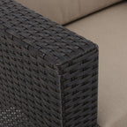 Ensemble de salon d'extérieur Puerta 5 pièces en osier avec coussins par Christopher Knight Home