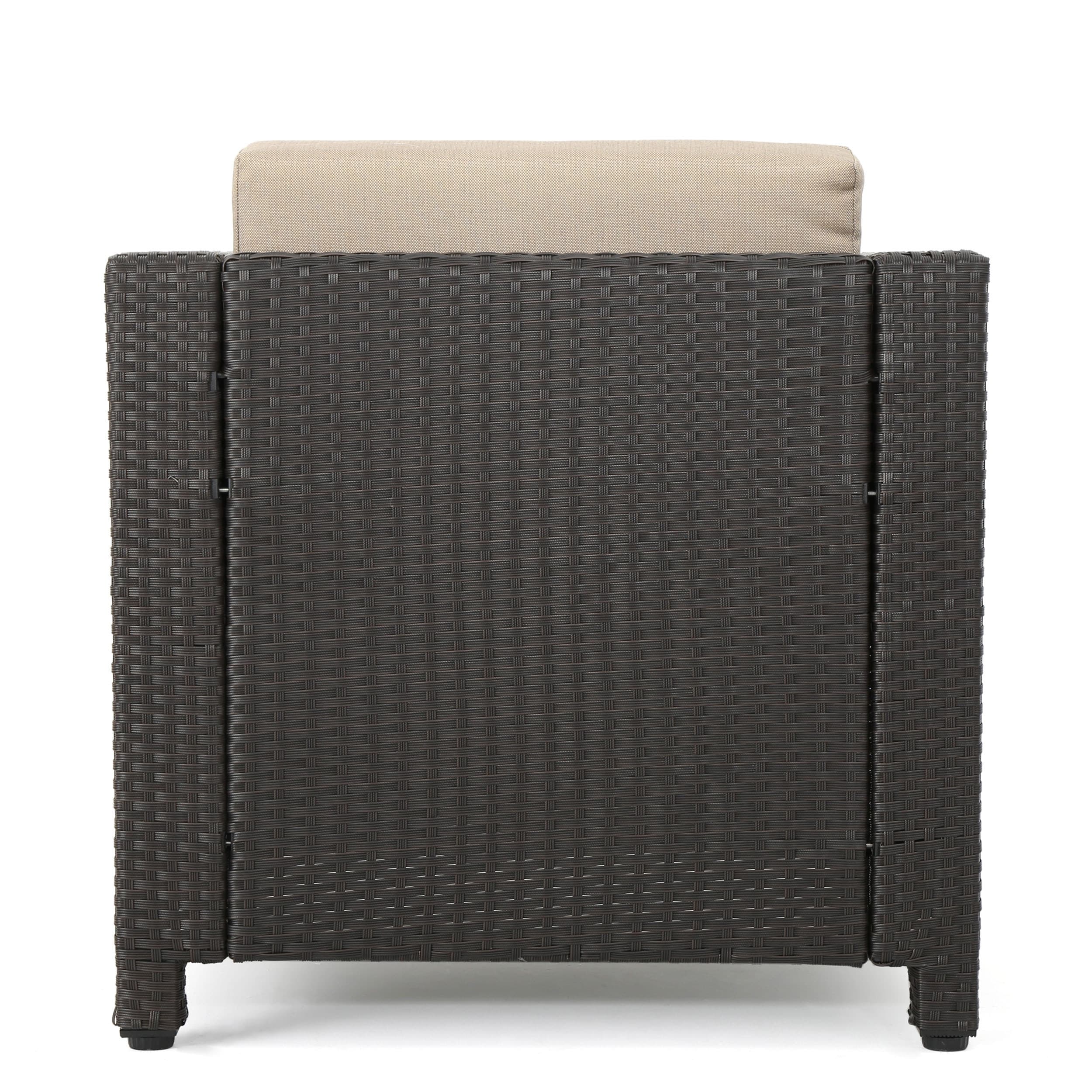 Ensemble de salon d'extérieur Puerta 5 pièces en osier avec coussins par Christopher Knight Home