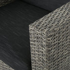 Fauteuil club d'extérieur Puerta en osier avec coussins (lot de 2) par Christopher Knight Home
