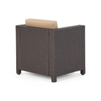 Fauteuil club d'extérieur Puerta en osier avec coussins (lot de 2) par Christopher Knight Home