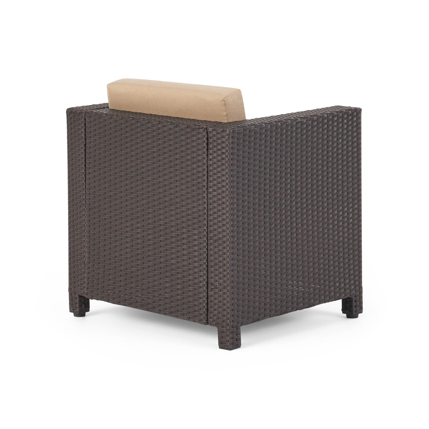 Fauteuil club d'extérieur Puerta en osier avec coussins (lot de 2) par Christopher Knight Home