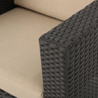 Fauteuil club d'extérieur Puerta en osier avec coussins (lot de 2) par Christopher Knight Home