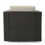 Fauteuil club pivotant d'extérieur en osier Puerta par Christopher Knight Home