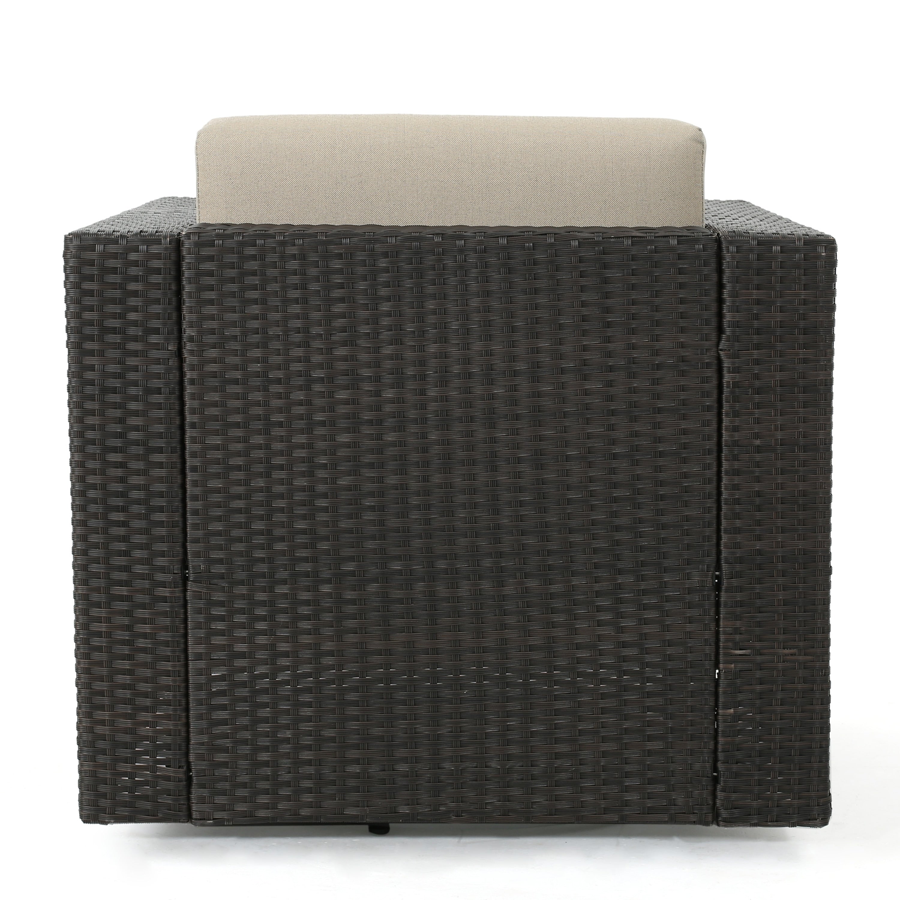 Fauteuil club pivotant d'extérieur en osier Puerta par Christopher Knight Home