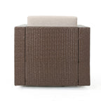 Fauteuil club pivotant d'extérieur en osier Puerta par Christopher Knight Home