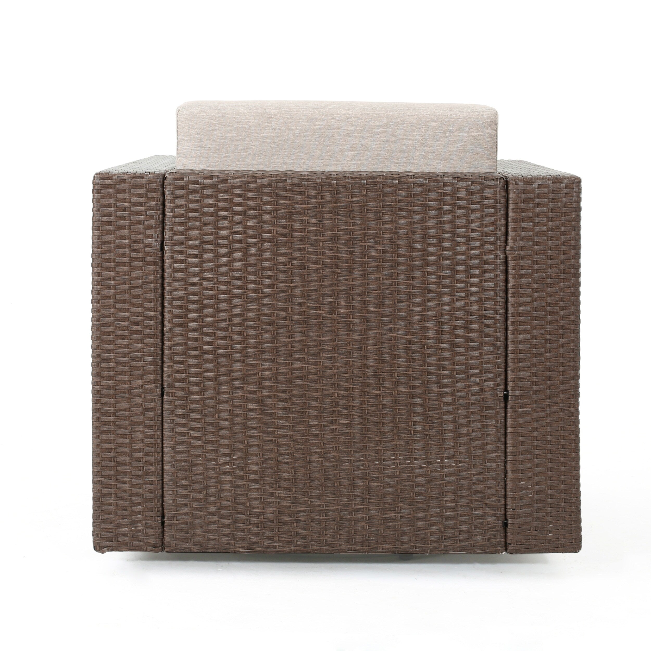 Fauteuil club pivotant d'extérieur en osier Puerta par Christopher Knight Home