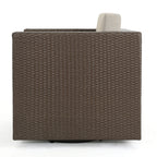 Fauteuil club pivotant d'extérieur en osier Puerta par Christopher Knight Home