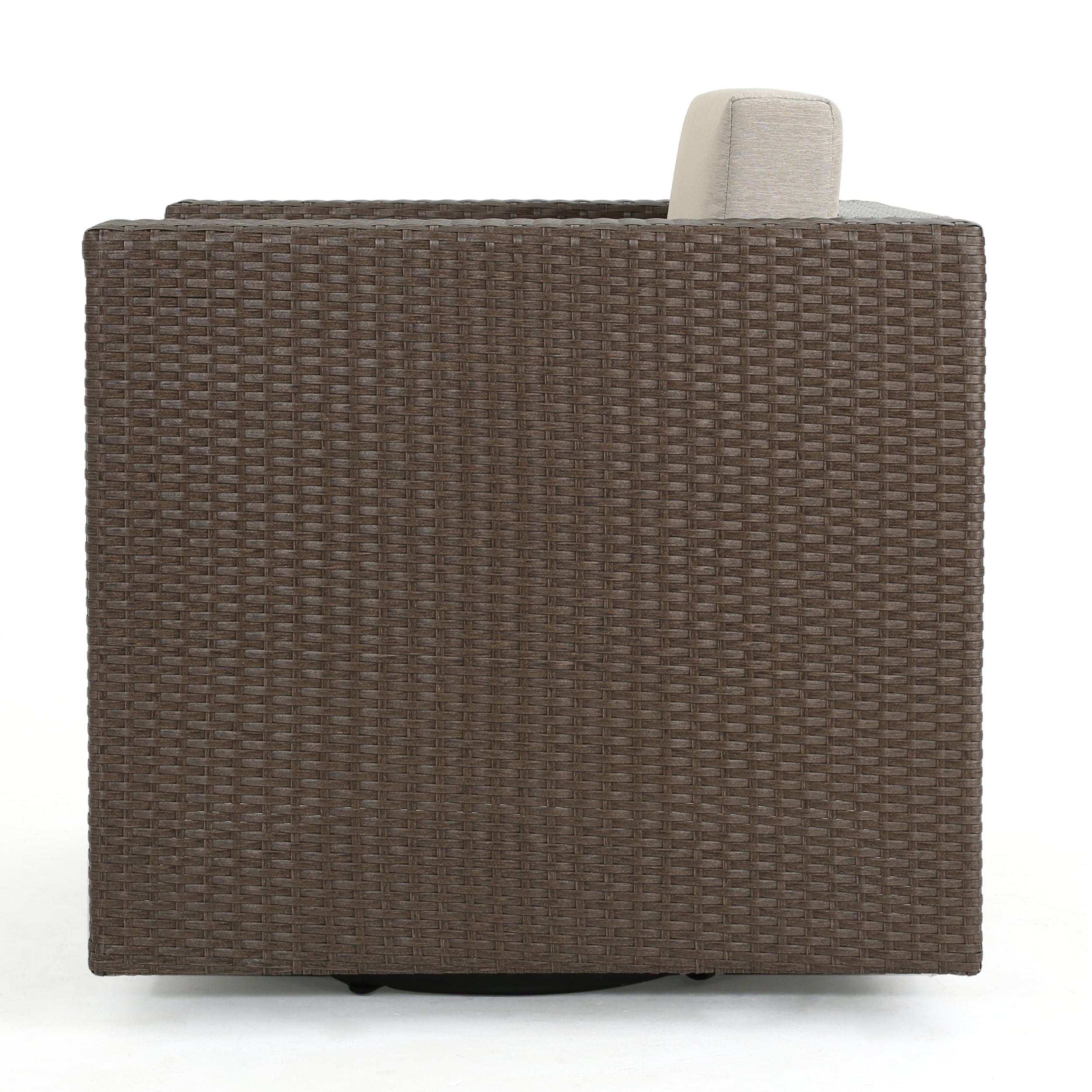 Fauteuil club pivotant d'extérieur en osier Puerta par Christopher Knight Home