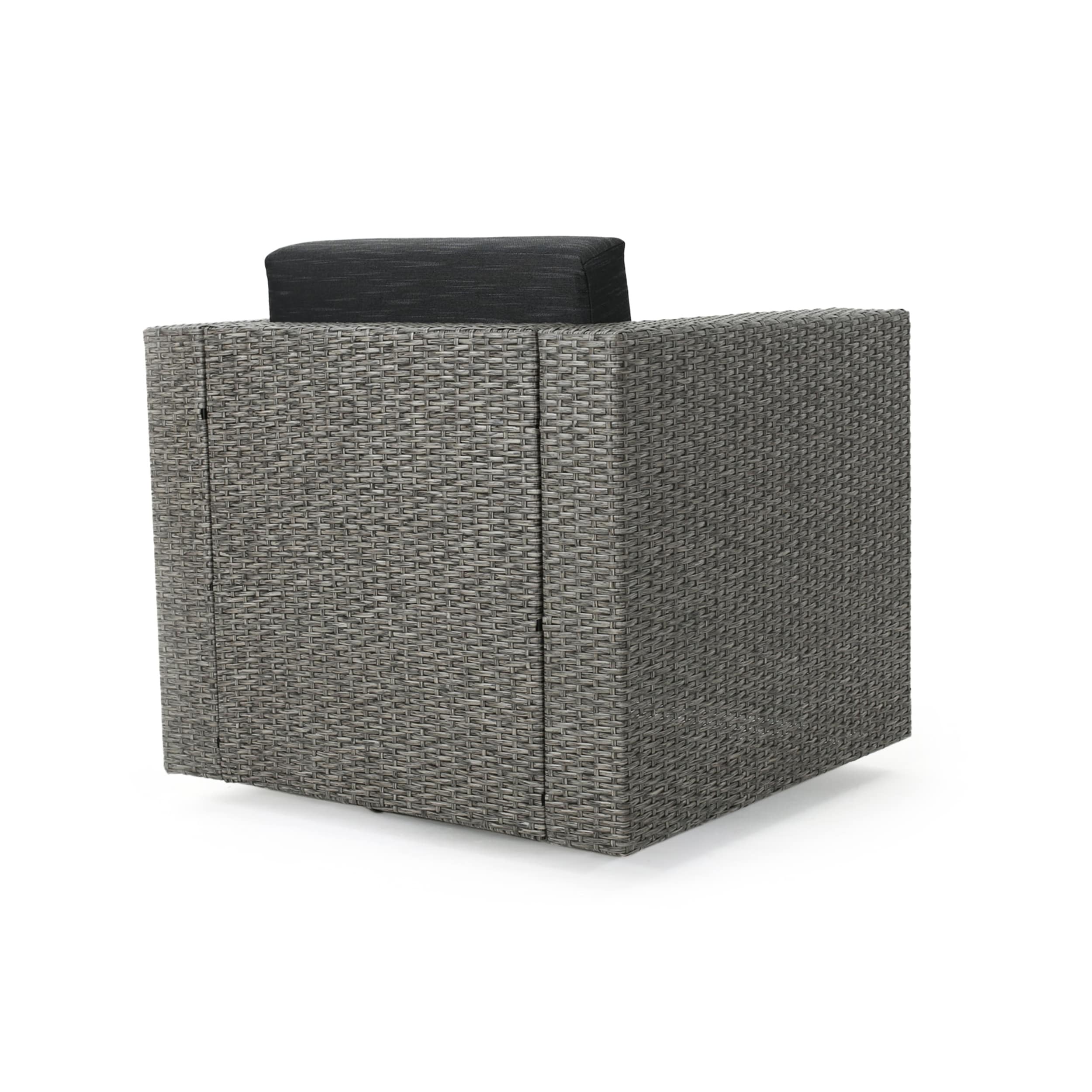 Fauteuil club pivotant d'extérieur en osier Puerta par Christopher Knight Home