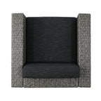 Fauteuil club pivotant d'extérieur en osier Puerta par Christopher Knight Home