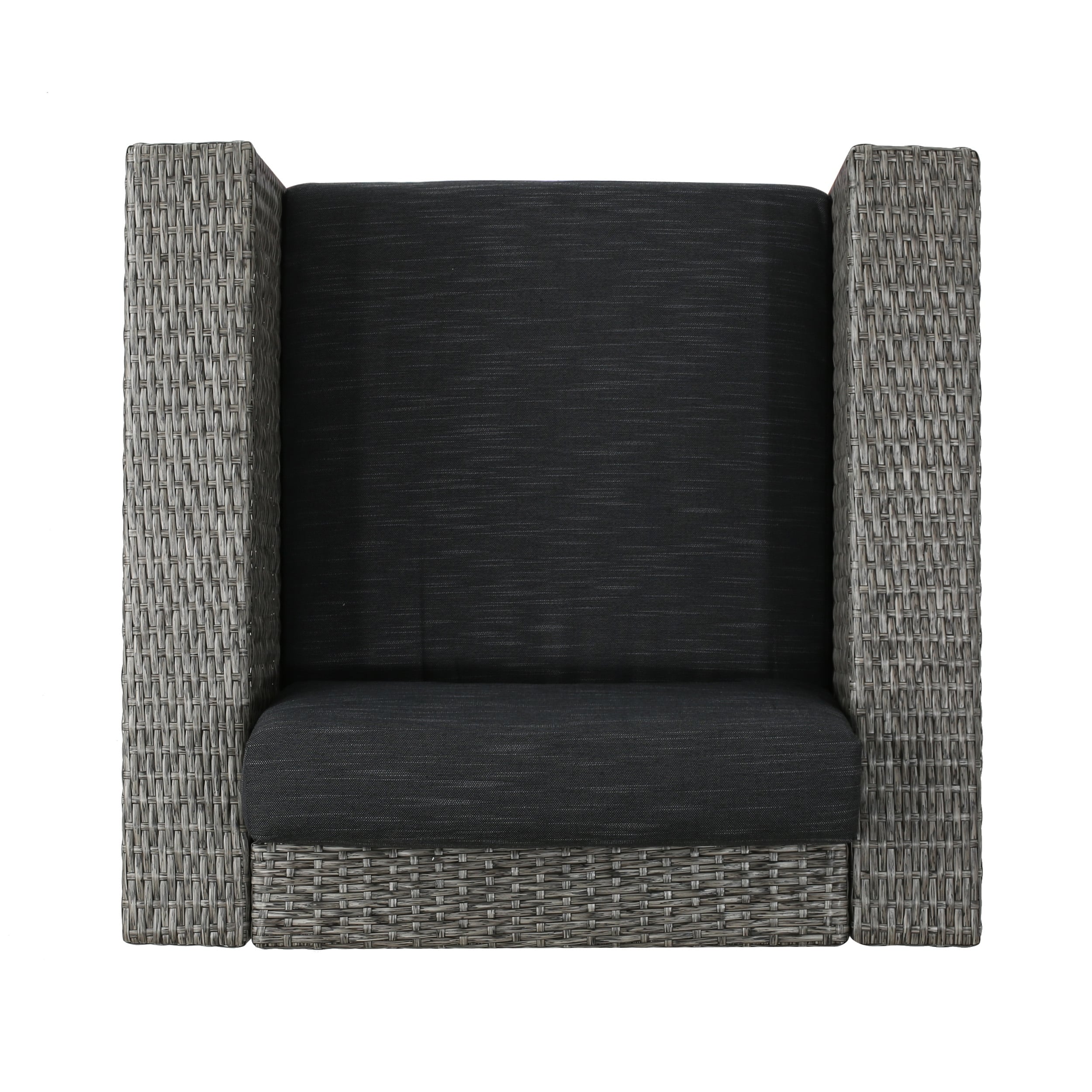 Fauteuil club pivotant d'extérieur en osier Puerta par Christopher Knight Home