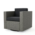 Fauteuil club pivotant d'extérieur en osier Puerta par Christopher Knight Home