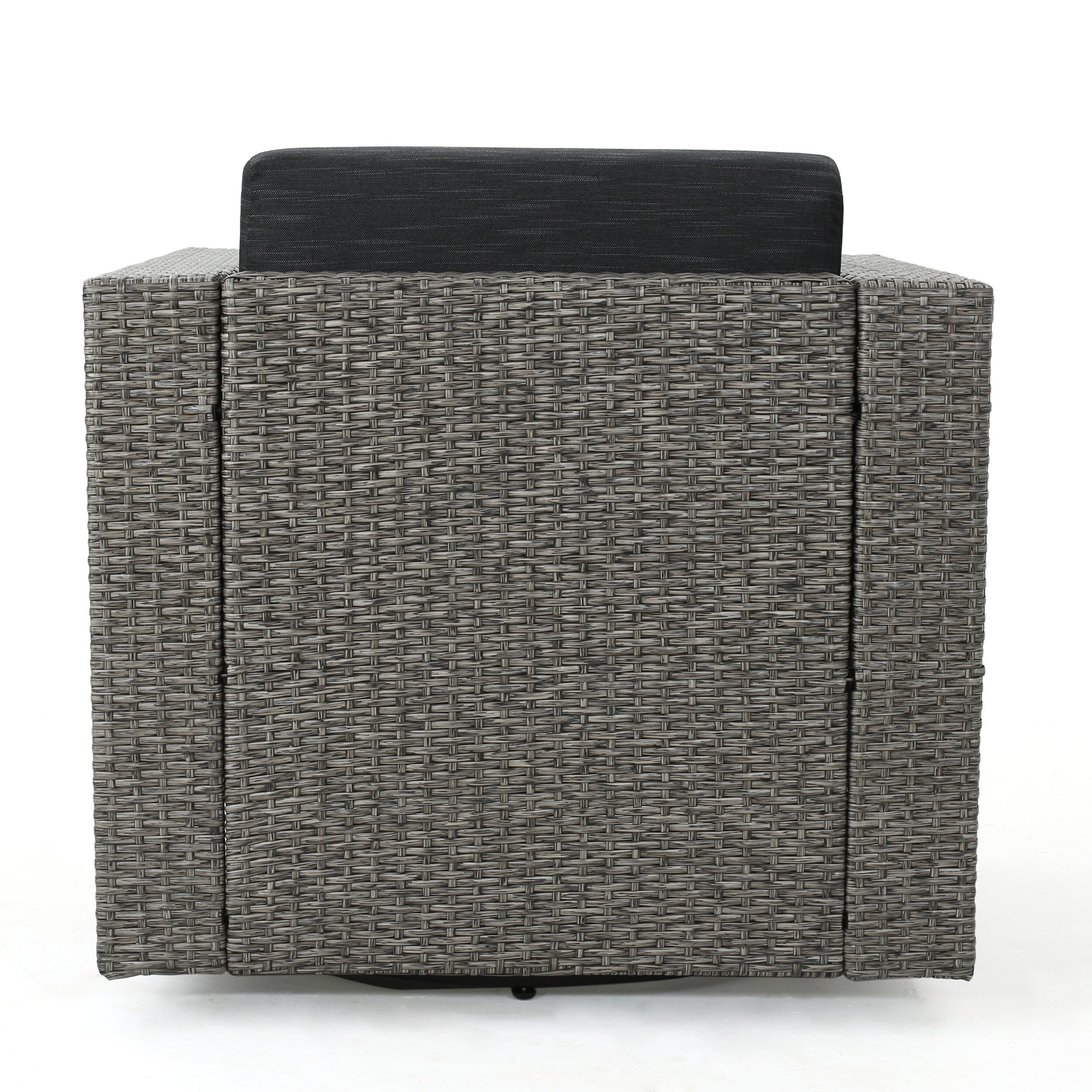 Fauteuil club pivotant d'extérieur en osier Puerta par Christopher Knight Home
